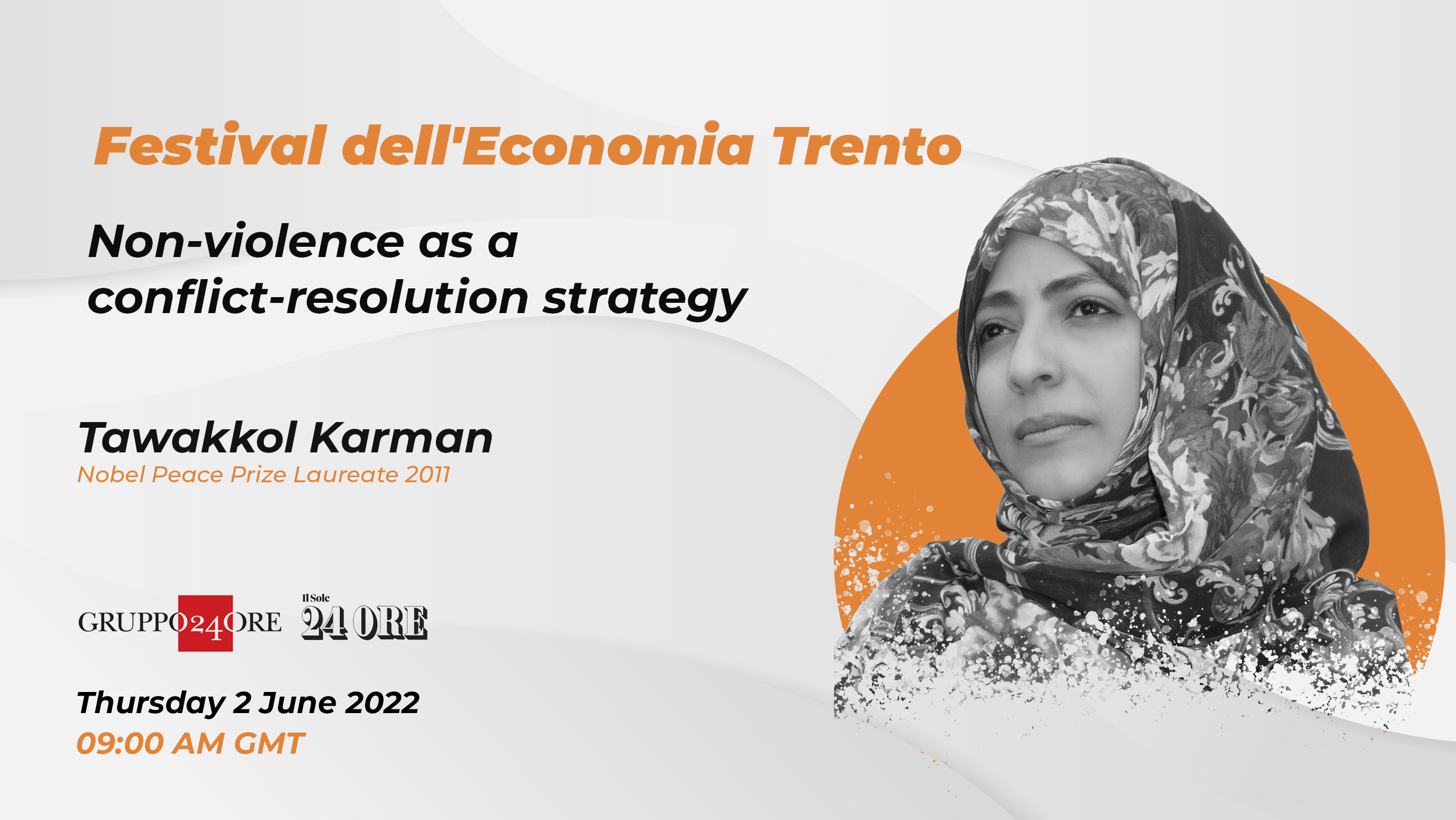 Tawakkol Karman participates in Festival dell'Economia in Italy